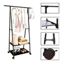 Ver imagem 3 de Organizador Arara Roupas Closet Aberto 2 Prateleiras Preto