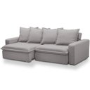 Ver imagem 1 de Sofá Retrátil Reclinável para Sala de Estar Living 215cm Vêneto F04 Veludo Cinza - Lyam Decor