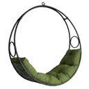 Ver imagem 1 de Cadeira de Balanço Lua Suspensa em Fibra Sintética Preto/verde