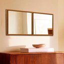 Ver imagem 1 de Módulo Espelho Decorativo - Kit 02 de 50x50cm Empório do Adesivo Moldura Madeira