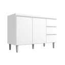 Ver imagem 4 de Balcão Gabinete de Pia para Cozinha sem Tampo 120cm Andréia Branco- Mabe Magazine