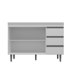 Balcão Gabinete de Pia para Cozinha sem Tampo 120cm Andréia Branco- Mabe Magazine - 6