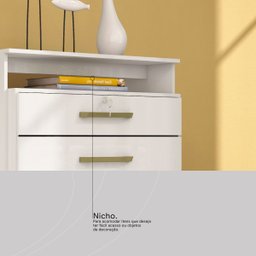 Comoda 5 Gavetas Triunfo - Nanda Decor:branco - 2