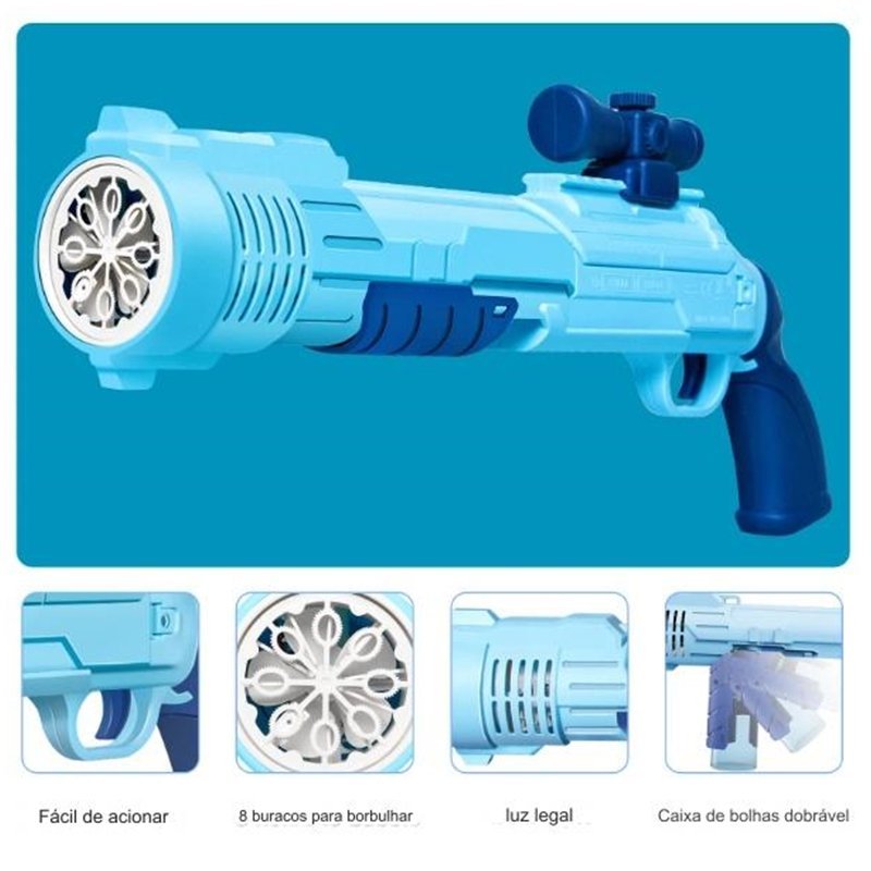 Metralhadora Divertida Lança Bolhas de Sabão - 4