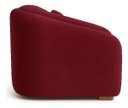Ver imagem 4 de Poltrona Lilian Luxo Recepção Escritório Suede Branco:bordô/liso