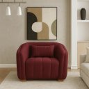 Ver imagem 1 de Poltrona Lilian Luxo Recepção Escritório Suede Branco:bordô/liso