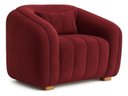 Ver imagem 3 de Poltrona Lilian Luxo Recepção Escritório Suede Branco:bordô/liso