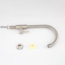 Ver imagem 6 de Kit 2 Torneiras Curva de Bancada em Aço Inox com Arejador e Giro 360° – Moderna e Durável Aço Inox