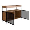 Balcão Buffet Bar 100Cm 2 Portas York - Trama Aço Expandido Industrial Artesano Vermont - 3