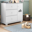 Ver imagem 2 de Cômoda Infantil Duda 91cm 100% Mdf Branco Brilho - Sallar Home