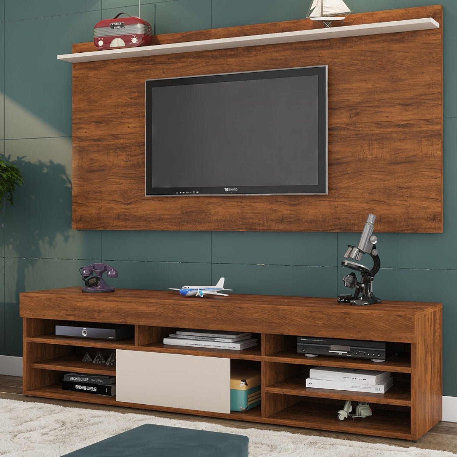 Rack com Painel para TV até 55 Polegadas Twin Espresso Móveis