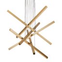 Ver imagem 1 de Lustre Pendente Newline Fit LED 716 Bivolt - Dourado 3000K Luz Amarela