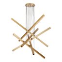 Ver imagem 2 de Lustre Pendente Newline Fit LED 716 Bivolt - Dourado 3000K Luz Amarela