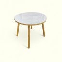 Ver imagem 1 de Mesa Redonda Infantil Rosa Indú ou Branca Fábrica de Casinha Branco