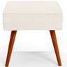 Kit 02 Puffs Banqueta Decorativa Com Pés Palito Lívia W01 Linho Cru - Lyam Decor - 6