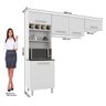 Cozinha Compacta 5 Portas 5 Nichos Lorena Madine - 3