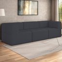 Ver imagem 4 de Sofá Modulado 3 Lugares 231cm Espuma D33 Multimóveis Cr45354 Grafite