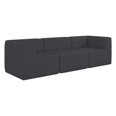 Sofá Modulado 3 Lugares 231cm Espuma D33 Multimóveis Cr45354 Grafite