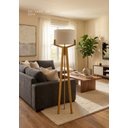 Ver imagem 4 de Luminária Abajur de Chão Viena Desmontável em Madeira para Sala