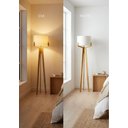 Ver imagem 7 de Luminária Abajur de Chão Viena Desmontável em Madeira para Sala