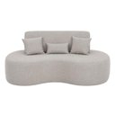 Ver imagem 2 de Sofá 2 Lugares Orgânico Curvo Sala de Estar Living 153 x 80 Pequeno com 3 Almofadas Casa Lar
