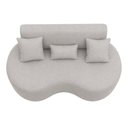Ver imagem 4 de Sofá 2 Lugares Orgânico Curvo Sala de Estar Living 153 x 80 Pequeno com 3 Almofadas Casa Lar