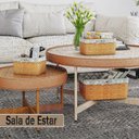 Ver imagem 4 de Cesto Organizador com Forro em Tecido Kit 3 Peças Retangular