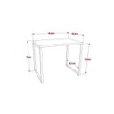 Ver imagem 2 de Conjunto Industrial 2 Peças com 1 Escrivaninha 90cm e 1 Estante 60cm 5 Prateleir Branco