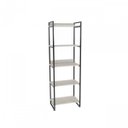 Ver imagem 5 de Conjunto Industrial 2 Peças com 1 Escrivaninha 90cm e 1 Estante 60cm 5 Prateleir Branco