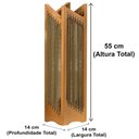 Ver imagem 3 de Luminária Kandal Ozki 55 Cm (altura) Madeira Eucalipto Cedro Corda Redonda Prata