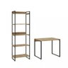 Kit Industrial 2 Peças com 1 Escrivaninha 90cm e 1 Estante  60cm 5 Prateleir - 6