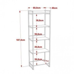 Kit Industrial 2 Peças com 1 Escrivaninha 90cm e 1 Estante  60cm 5 Prateleir - 2