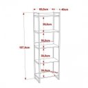 Ver imagem 2 de Kit Industrial 2 Peças com 1 Escrivaninha 90cm e 1 Estante 60cm 5 Prateleir