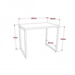 Kit Industrial 2 Peças com 1 Escrivaninha 90cm e 1 Estante  60cm 5 Prateleir - 3
