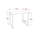 Ver imagem 3 de Kit Industrial 2 Peças com 1 Escrivaninha 90cm e 1 Estante 60cm 5 Prateleir