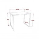 Ver imagem 3 de Conjunto Industrial 2 Peças com 1 Escrivaninha 90cm e 1 Estante 60cm 5 Prateleir Marrom