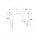 Ver imagem 3 de Conjunto Industrial 2 Peças com 1 Escrivaninha 90cm e 1 Estante 60cm 5 Prateleir