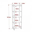 Ver imagem 2 de Conjunto Industrial 2 Peças com 1 Escrivaninha 90cm e 1 Estante 60cm 5 Prateleir Marrom