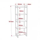 Ver imagem 3 de Conjunto Industrial 2 Peças com 1 Escrivaninha 90cm e 1 Estante 60cm 5 Prateleir Marrom
