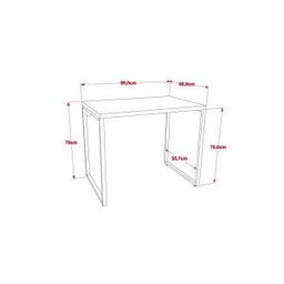 Kit Industrial 2 Peças com 1 Escrivaninha 90cm e 1 Estante  60cm 5 Prateleir - 2