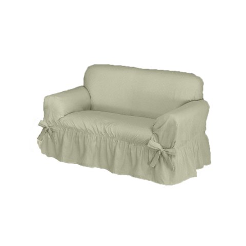 Capa De Sofá 2 Lugares Avulso Gorgurão Maquinetado: Cáqui