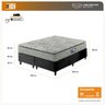Cama Box King Preto + Colchão Ortopedico Espuma D33 Pillow Top Hanover One 193x203x59cm - 2