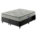 Ver imagem 1 de Cama Box King Preto + Colchão Ortopedico Espuma D33 Pillow Top Hanover One 193x203x59cm