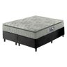 Cama Box King Preto + Colchão Ortopedico Espuma D33 Pillow Top Hanover One 193x203x59cm - 1