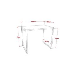 Kit Industrial 2 Peças com 1 Escrivaninha 90cm e 1 Estante  60cm 5 Prateleir - 3