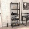 Kit Industrial 2 Peças com 1 Escrivaninha 90cm e 1 Estante  60cm 5 Prateleir - 8