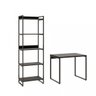 Kit Industrial 2 Peças com 1 Escrivaninha 90cm e 1 Estante  60cm 5 Prateleir - 6