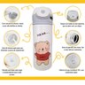 Garrafa Térmica de Ursinho Branca Infantil 420ml com Trava - 5