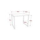 Ver imagem 3 de Conjunto Industrial 2 Peças com 1 Escrivaninha 90cm e 1 Estante 60cm 5 Prateleir Marrom