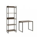 Ver imagem 6 de Conjunto Industrial 2 Peças com 1 Escrivaninha 90cm e 1 Estante 60cm 5 Prateleir Marrom